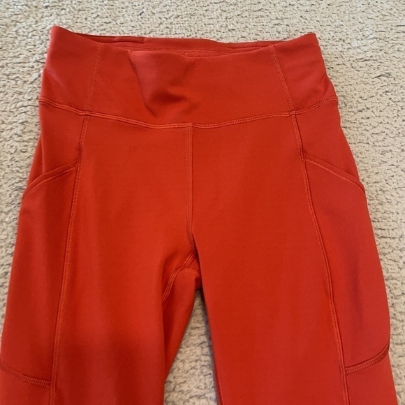 Lululemon Wunder Train High-Rise Tight with Pockets 24" color orange size 4 - Picture 3 of 7